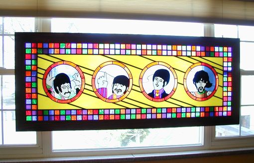 Custom Made The Fab Four In Stained Glass