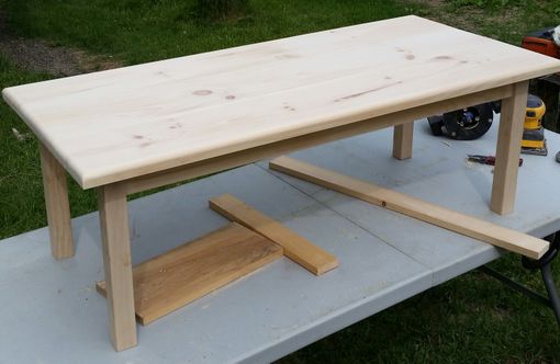 Custom Made Unfinished Pine Coffee Table