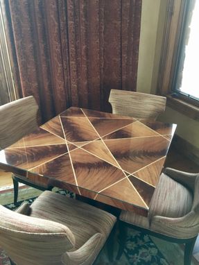 Custom Made Mahogany Patchwork Game Table
