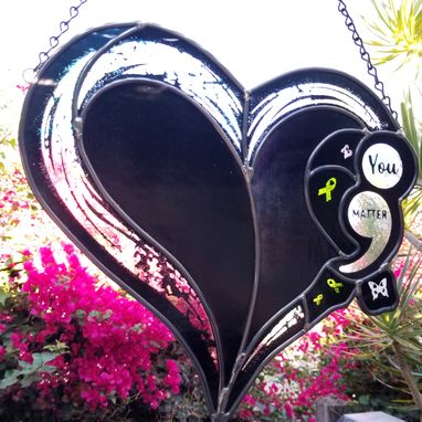 Custom Made Stained Glass Heart