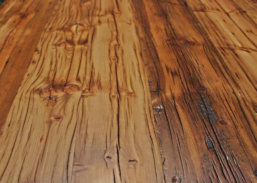 Custom Made Custom Reclaimed Barn Wood Dining Table With Steel Base