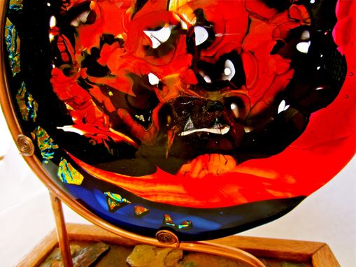 Custom Made Fused Glass Table Sculpture - Year Of The Dragon