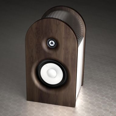 Custom Made Cathedral 1.0 Amplified Bookshelf Speaker (Neutral Paint Colors And Hardwoods)