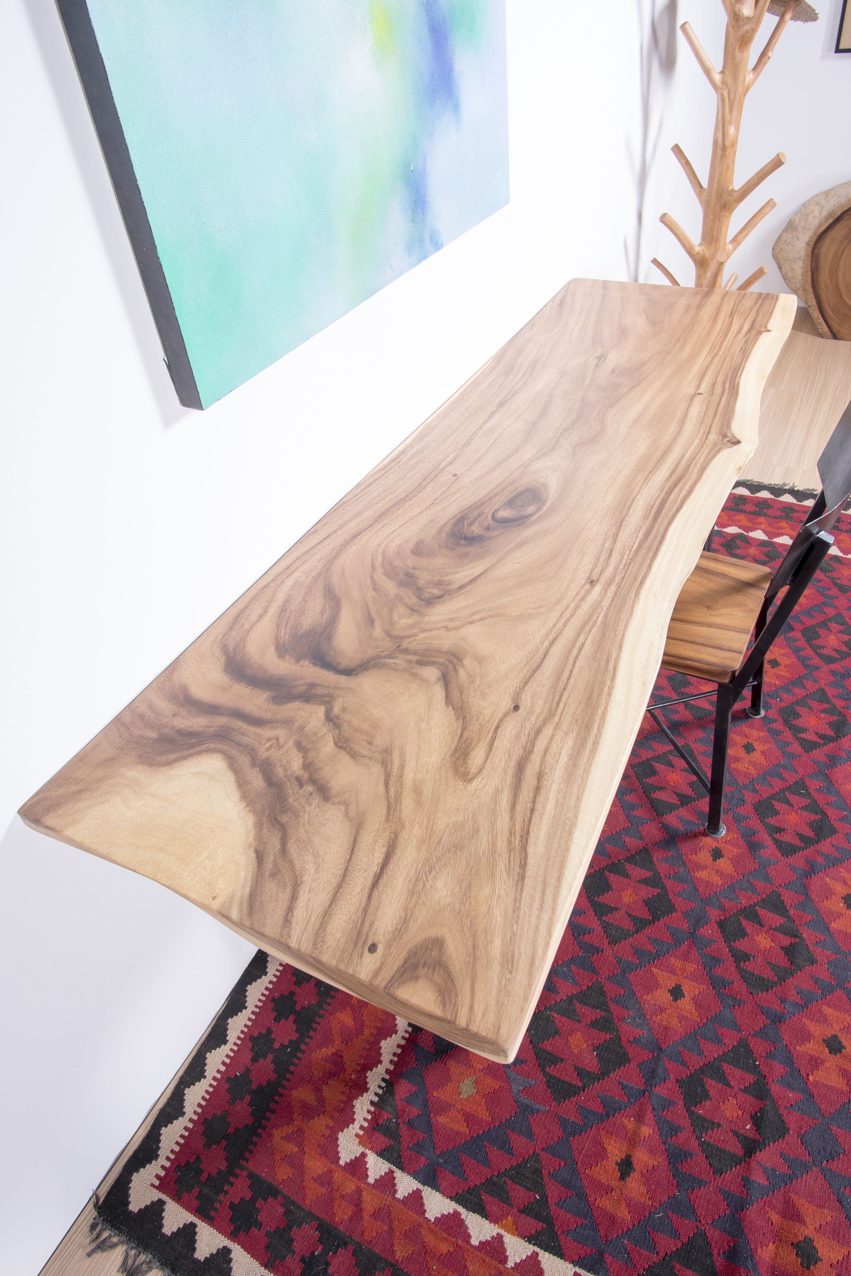 Custom Live Edge Wood Slab Table Ideal As Small Dining Table