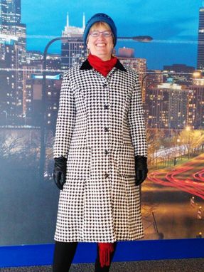 Custom Made Wool Houndstooth Dress Coat