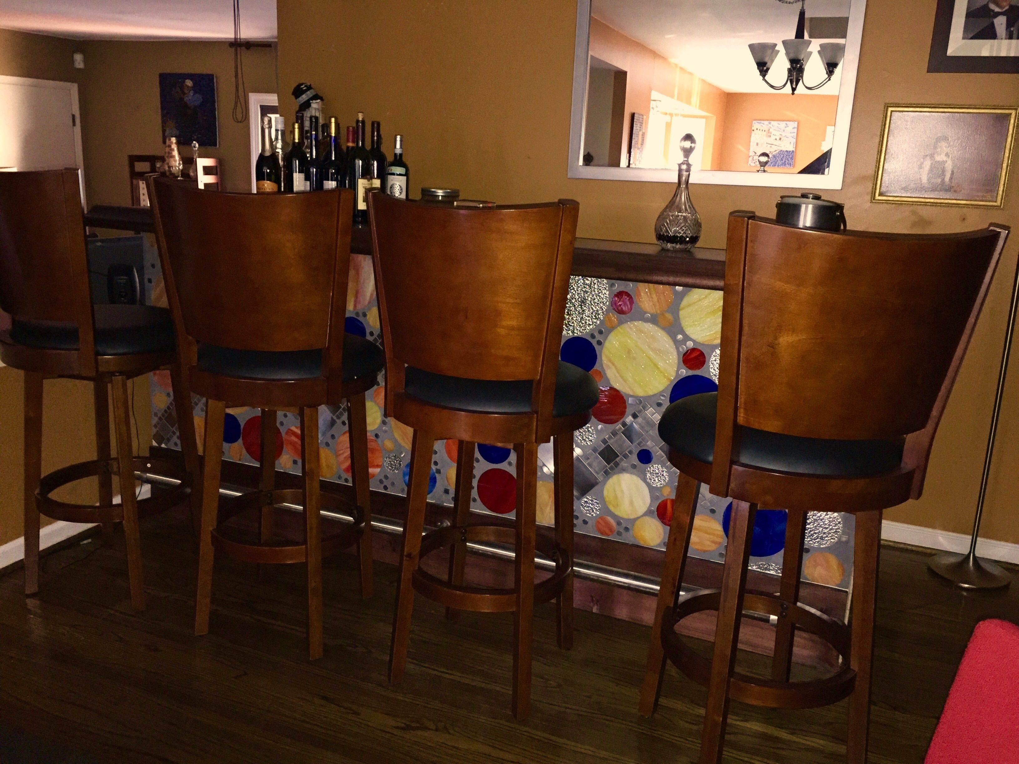 Handmade Custom Mosaic Bar by Susanne Ferrante