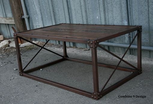 Custom Made Coffee Table. Modern/Industrial, Reclaimed Wood. Minimalist, Urban, Mid Century Rustic. Distressed.