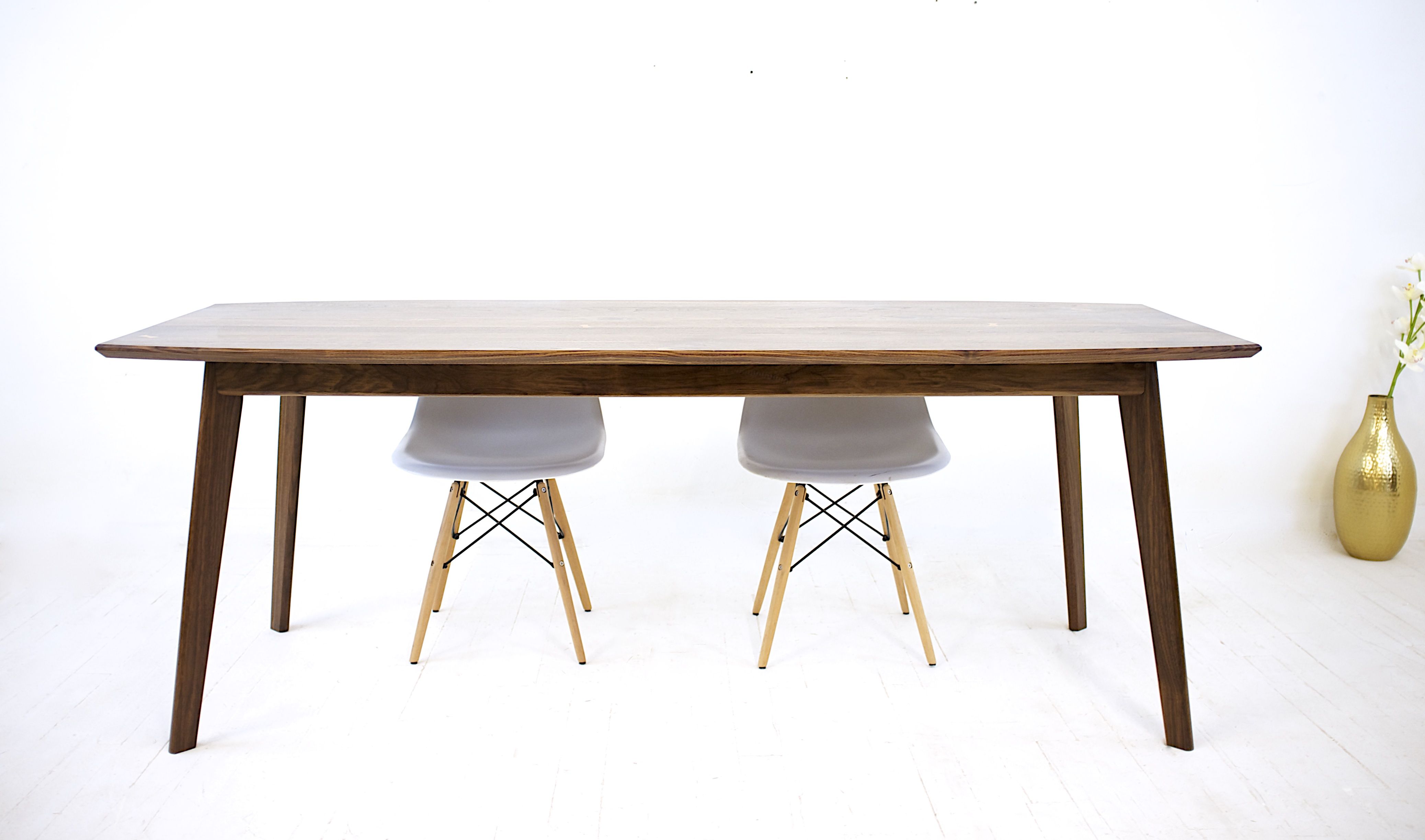 Buy Hand Crafted Santa Barbara, Mid Century Modern, Dining Table, made to order from