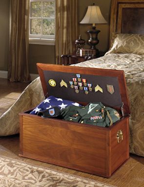 Custom Made Heirloom Personal Effects Chest, Military Effects Chest