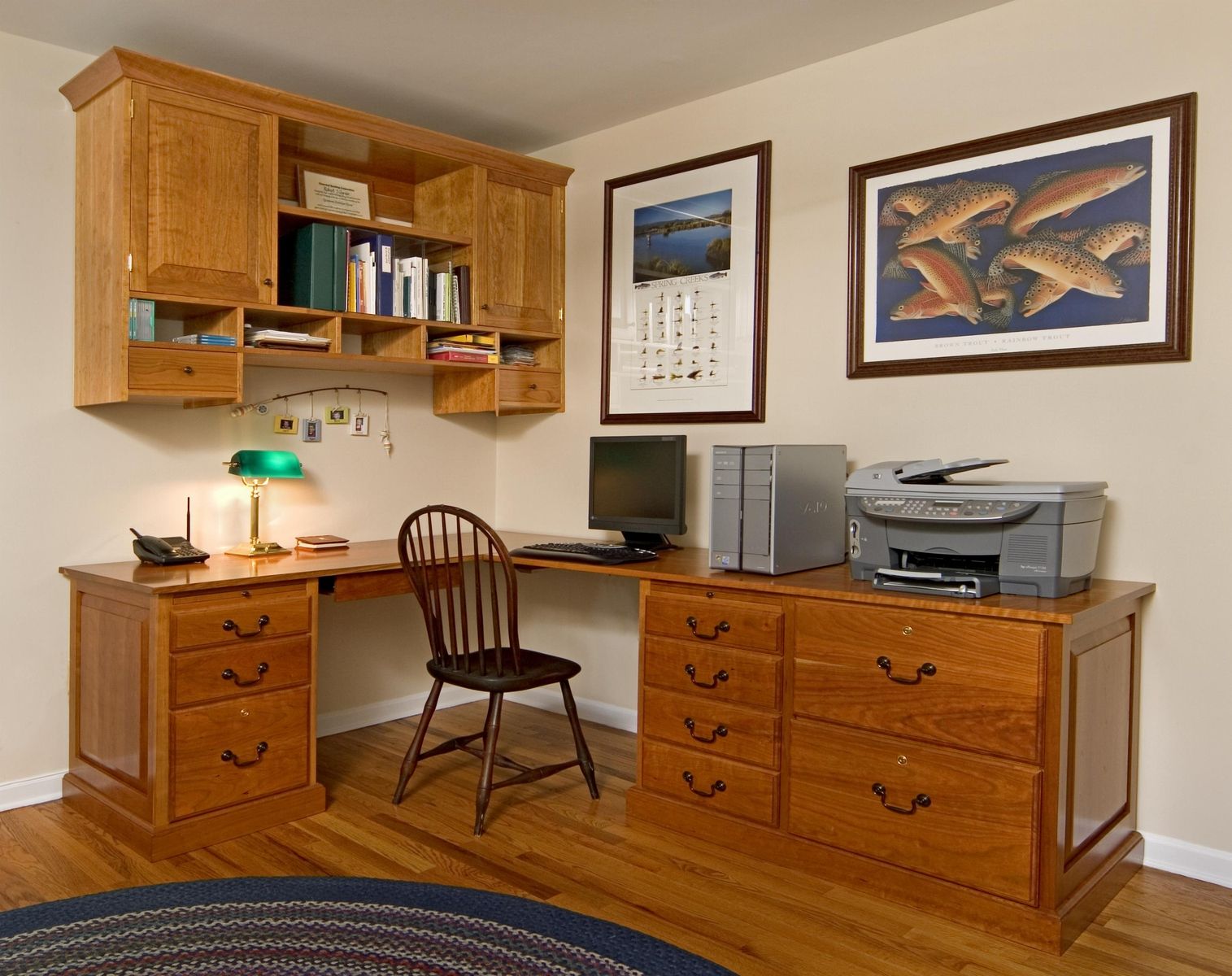 Handmade Custom Home Office Desk And Cabinet by John Landis ...