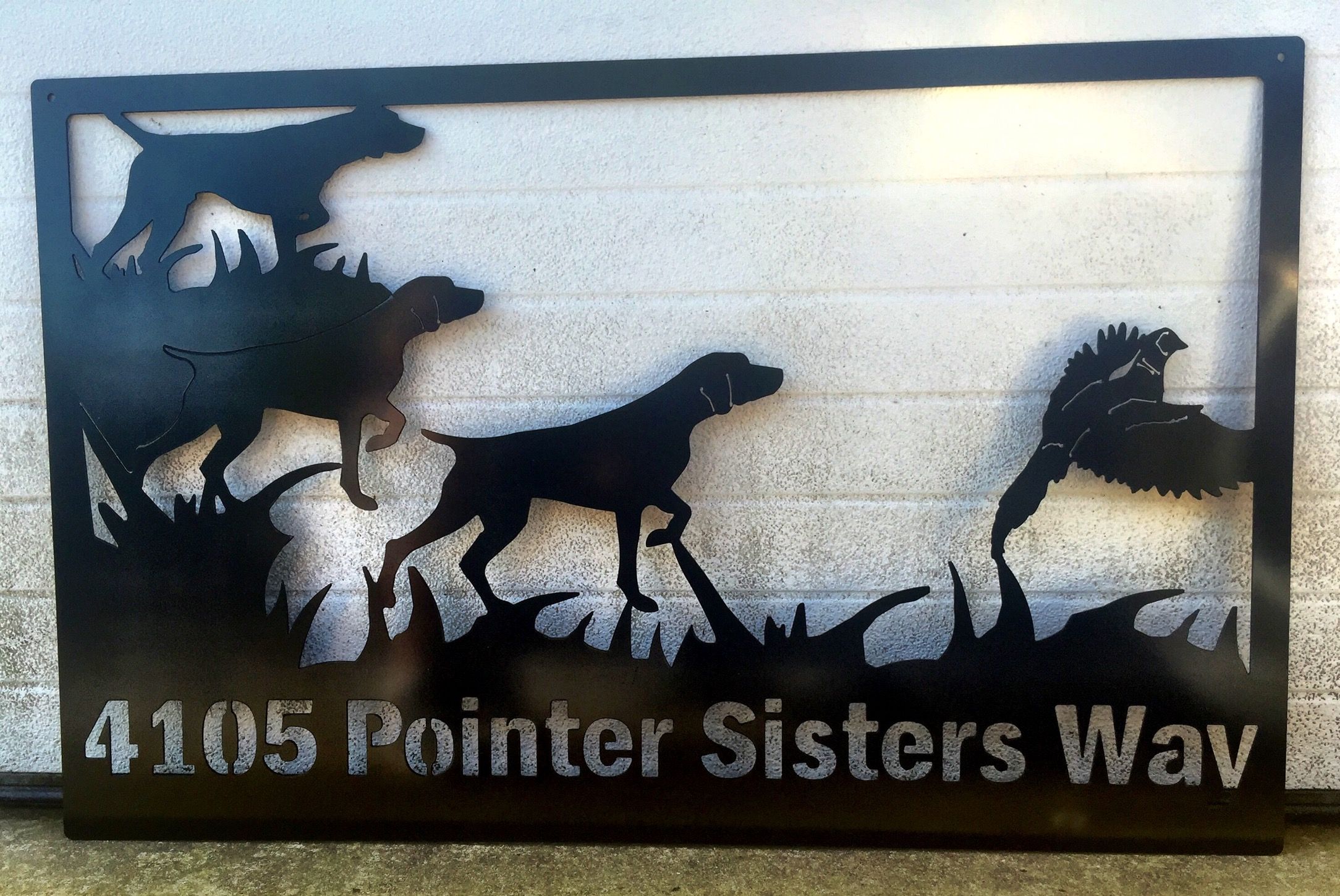 Hand Made Custom Address Driveway Sign by Cascade Metal Design, LLC