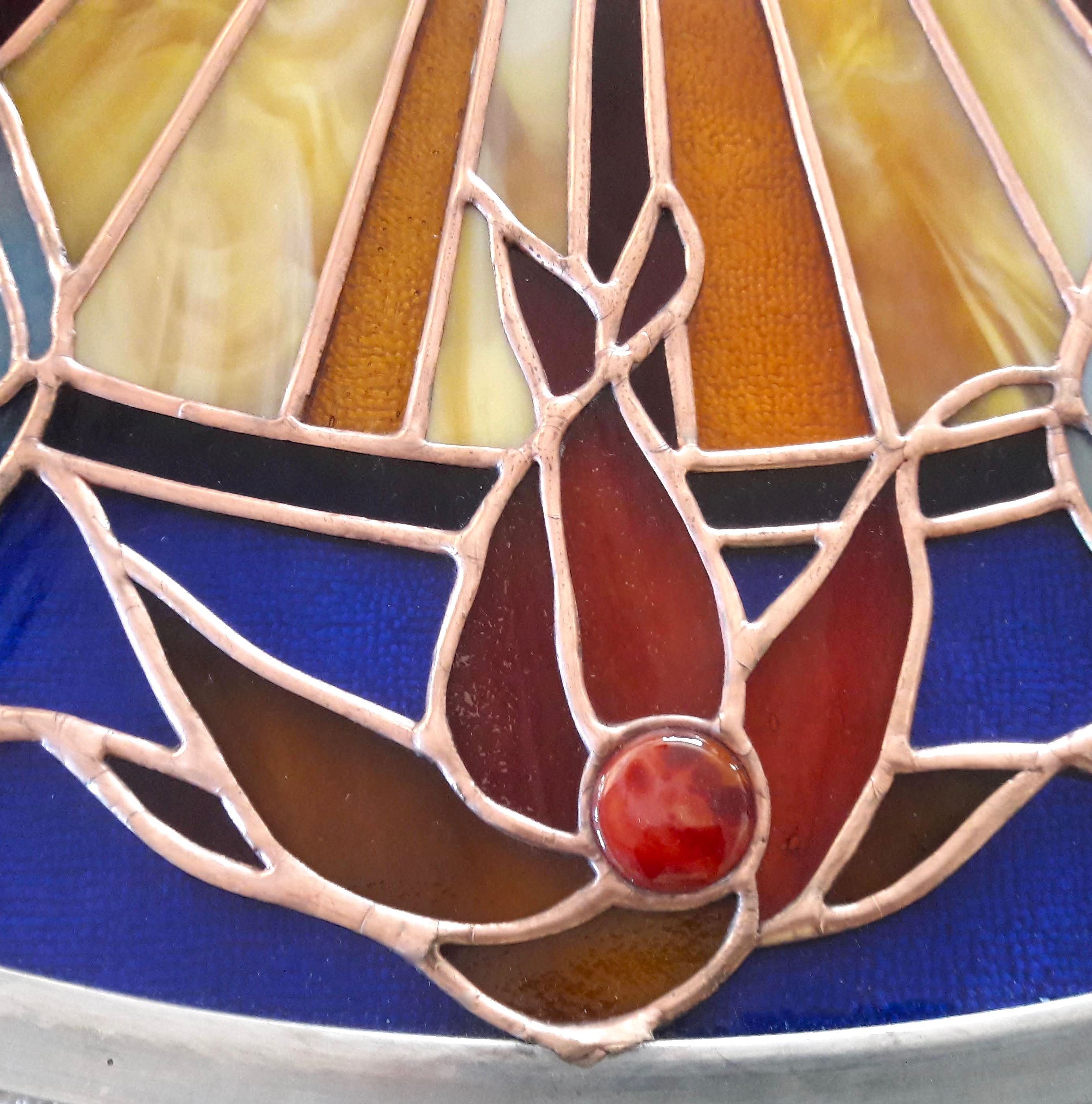 Hand Made The Gift Stained Glass Panel by Caron Art Glass