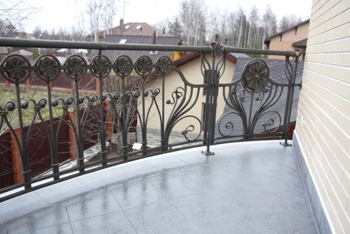 Custom Made Forged Metal Balcony Railing