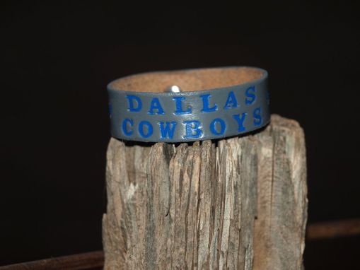 Custom Made Leather "Dallas Cowboy" Bracelet