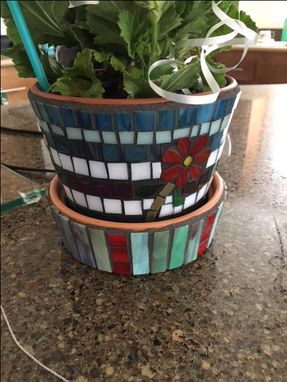 Custom Made Mosaic Flower Pot