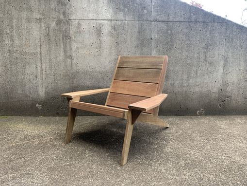 Custom Made Modern Teak Adirondack Outdoor Lounge Chair - Modarondack
