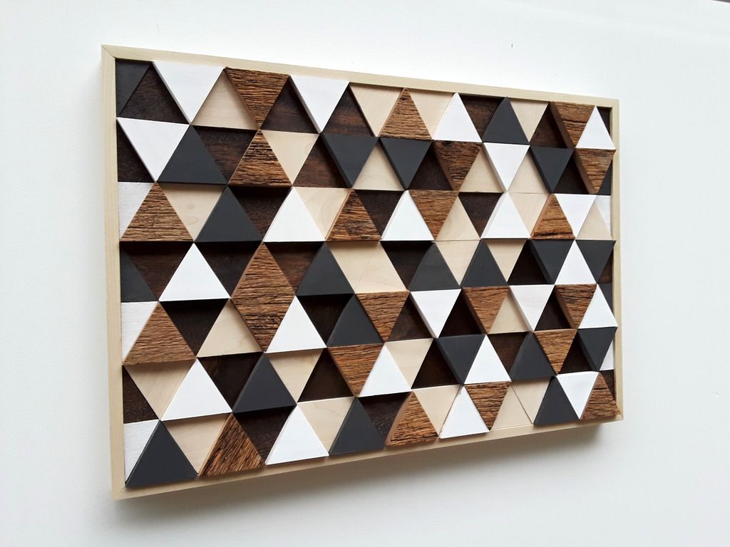Custom Triangle Art, Geometric Wall Art, Wood Art, Wood Wall Art