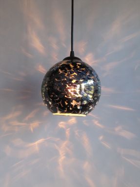 Custom Made Argento Noir Mini Globe Pendant 6"