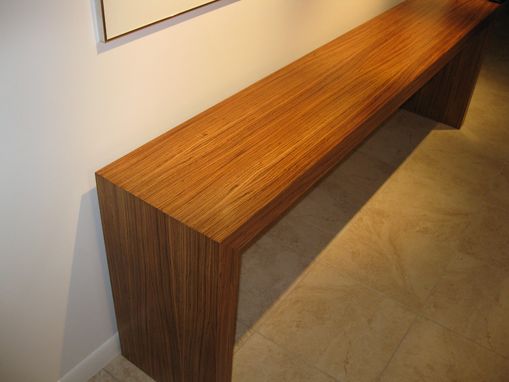 Custom Made Zebrawood Hall Table