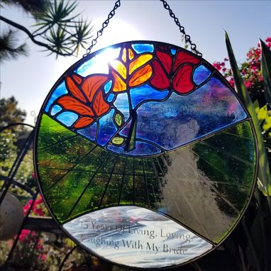 Custom Made Stained Glass Sundial