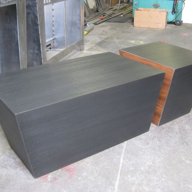 Handmade Steel And Walnut Cube Coffee Table By Bill More Design Handmade Steel And Walnut Cube Coffee Table By Bill More Design Custommade