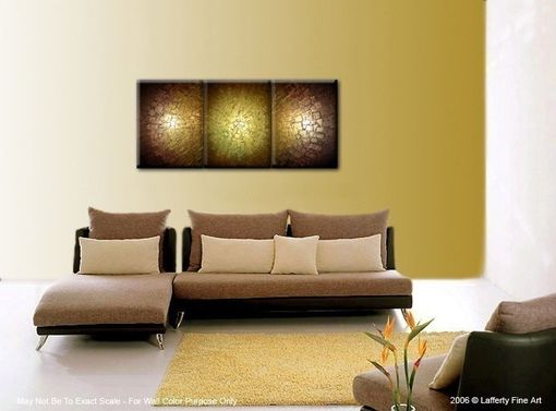 Custom Made Abstract Gold Palette Knife Painting Original Metallic Textured - 24x54 Lafferty, Sale 22% Off