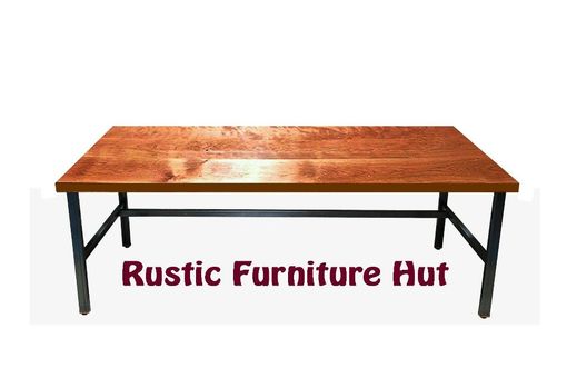 Custom Made Industrial Wood & Steel Work Desk, Office Desk By Rustic Furniture Hut
