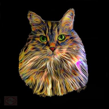 Custom Made Custom Pet Cat Portrait Painting
