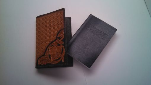 Custom Made Hand Carved Leather Pocket Sized Big Book Cover