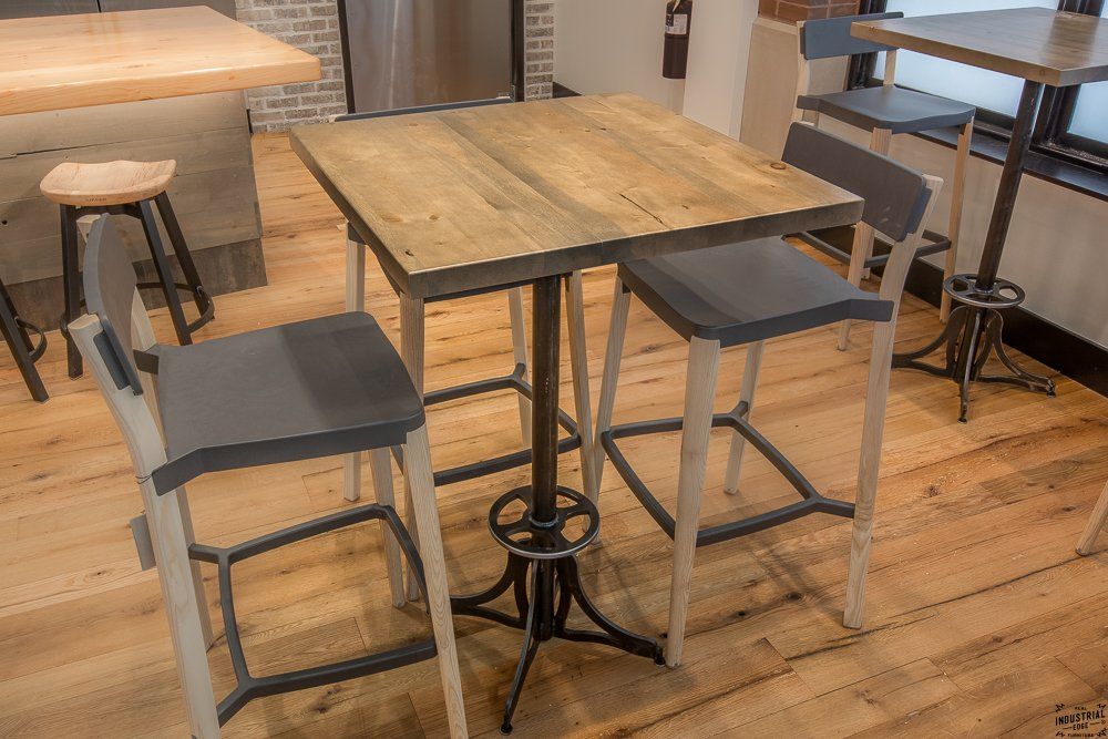 Custom Bistro Table Base Cafe Reclaimed Wood Custom Bistro Table Base Cafe Reclaimed Wood Steel By Real Edge Furniture Llc Custommade