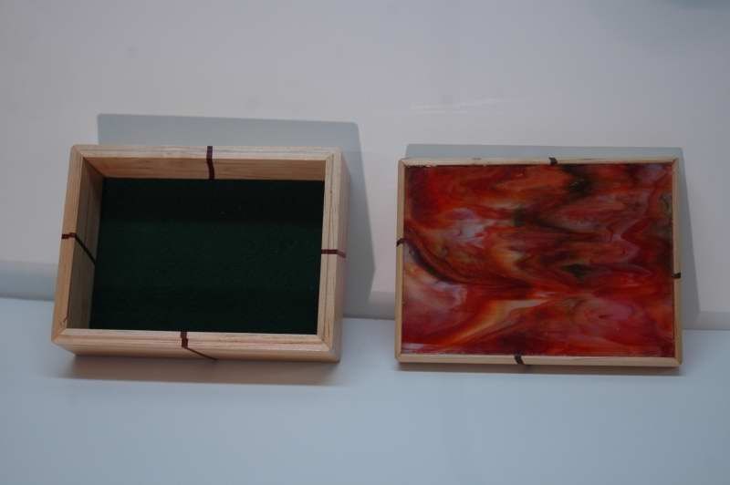 Hand Crafted Maple With Glass Top Keepsake Box by WoodenItBeNice