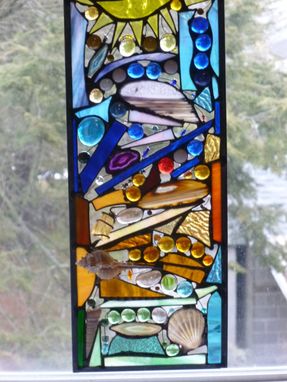 Custom Made Multicolored Stained Glass Mixed Media