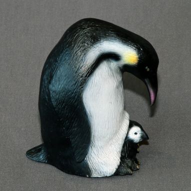 Custom Made Gorgeous Penguin Bronze Sculpture Figurine Aquatic Signed Statue Limited Edition Signed Numbered