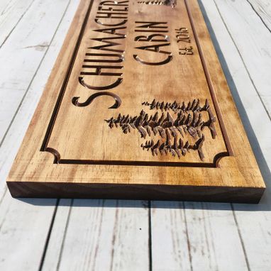Custom Made Cabin Signs, Personalized Wood Sign, Family Cottage Sign