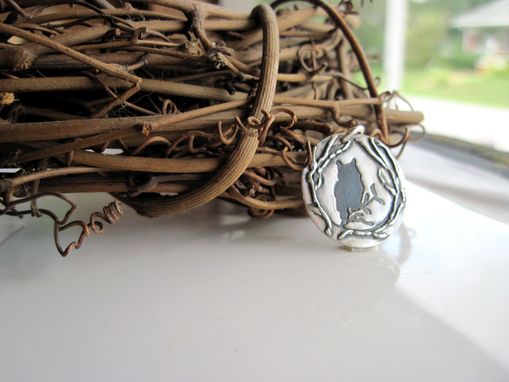 Custom Made Fine Silver Owl Pendant
