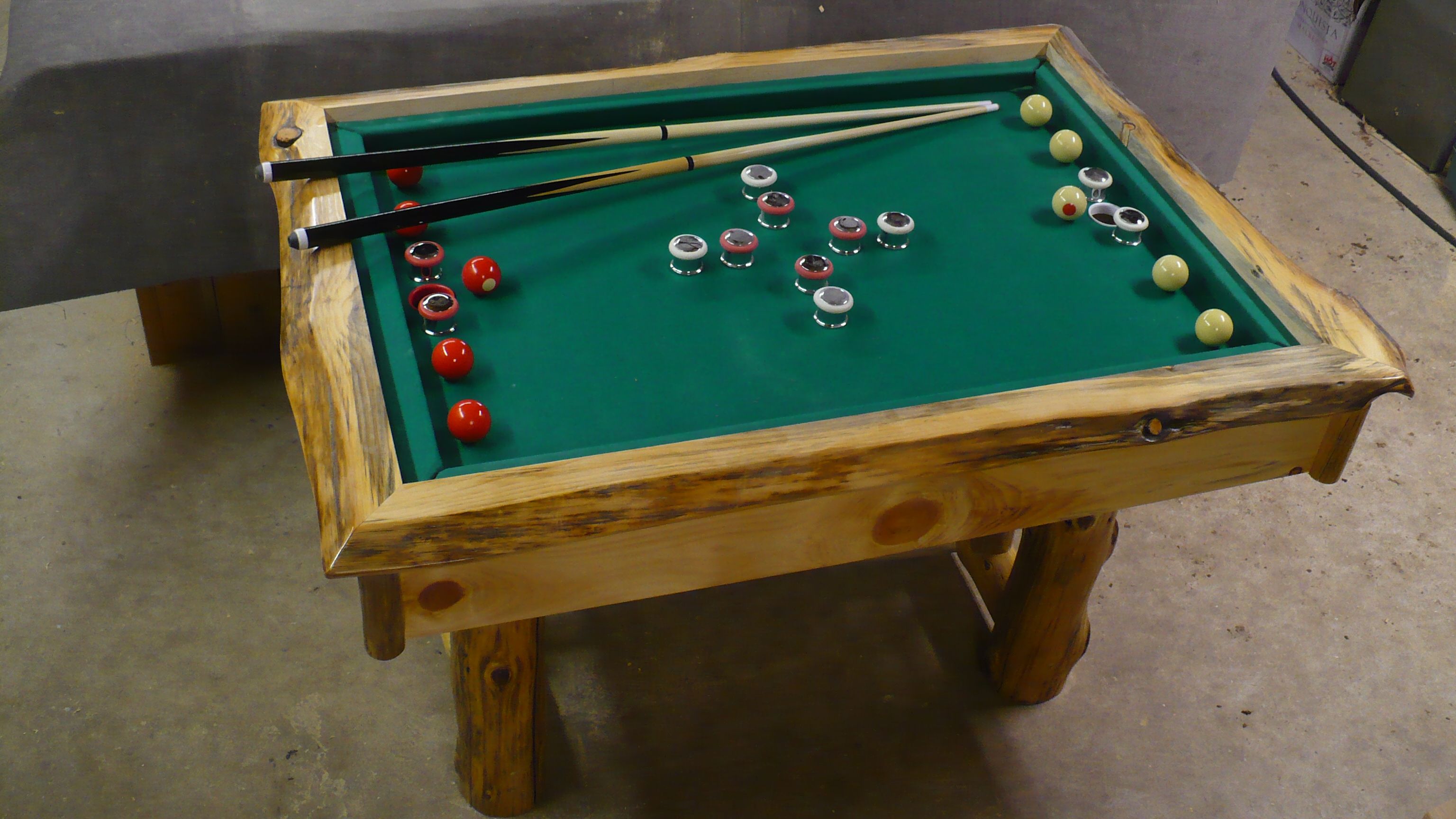 Custom Made Rustic Bumper Pool Table by Harrys Cabin Furniture 