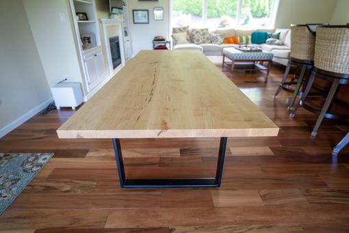 Custom Made Straight Edge Maple Dining Table