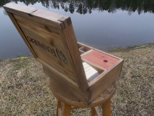 Custom Made Hand Dovetailed, Antique Pine, Whiskey Bottle Box