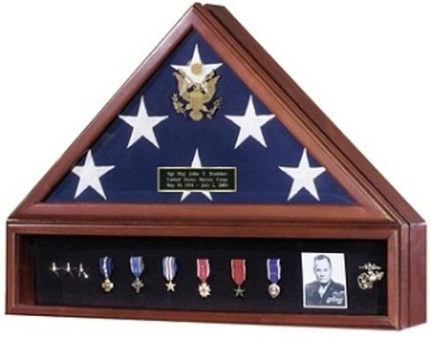 Custom Made Presidential Flag Case And Medal Display Case