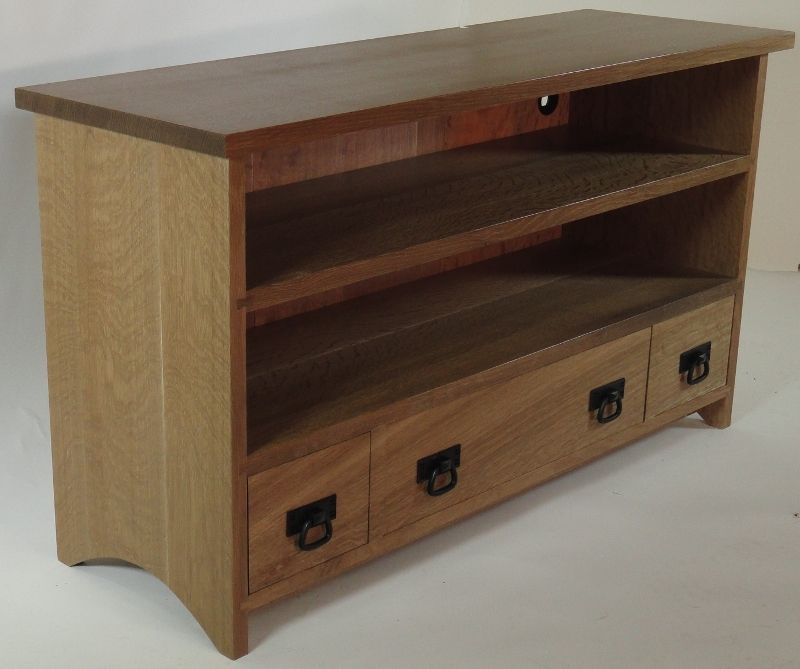 Custom Made Oak Tv Console by Mostly Mission Furniture