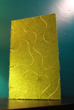 Custom Made Coptic Bound Green Silk Sketchbook