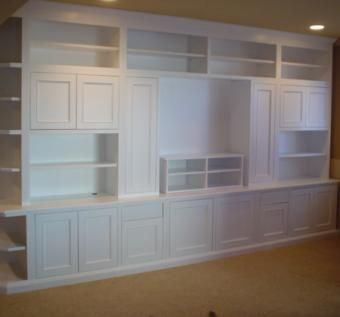 Custom Made Full Wall Entertainment Center By Woodline Designs