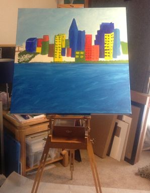 Custom Made Urban City Skyline Original Painting