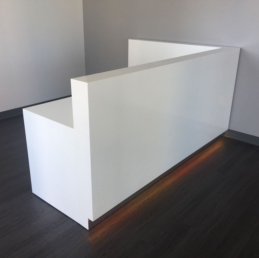 Buy A Hand Crafted Dallas L Shape Reception Desk Made To Order