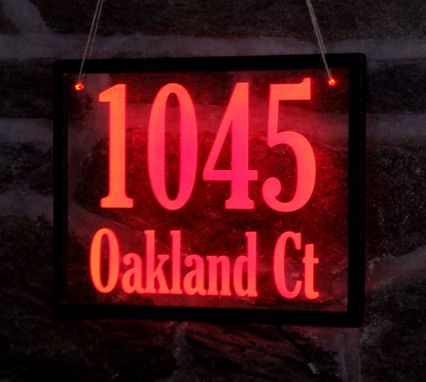 Custom Made Led Lit House Number Sign In Acrylic