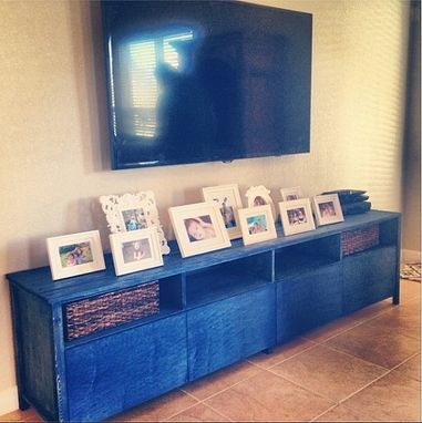 Custom Made Rustic Tv Console Stand W/ Drawers // 3 Console Tv Stand // Rustic Tv Stand