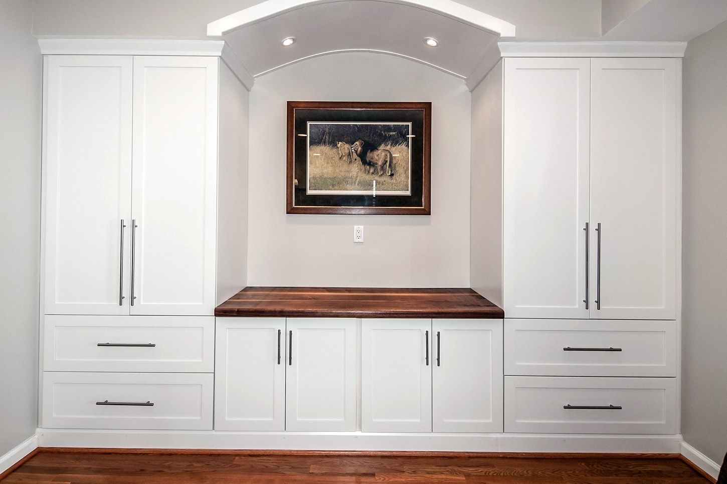 Custom Built In Counter Top Wall Unit By Design By Jeff