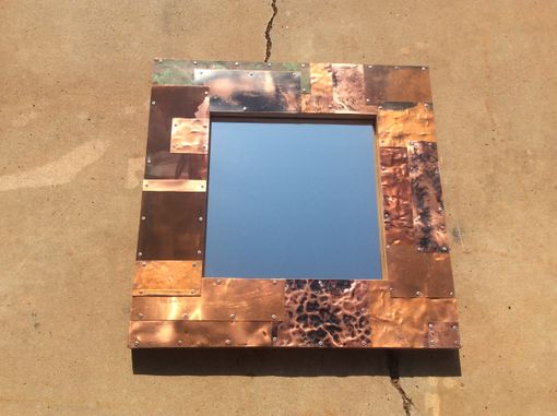 Custom Made Patchwork Copper Mirror