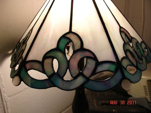 Custom Made Stained Glass Ribbon Panel Lamp