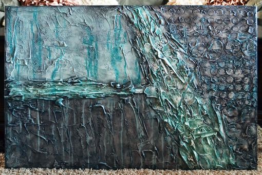 Custom Made 36x24 Original Modern Textured Contemporary Abstract Painting By Alisha "New Continent"